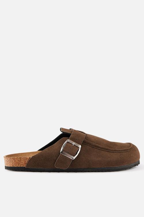 Rex loafer mule - choc nubuck