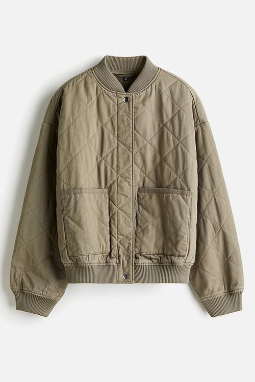 Quilted bomber jacket - khaki green