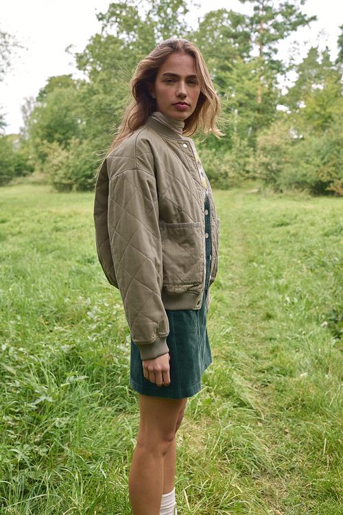 Quilted bomber jacket - khaki green