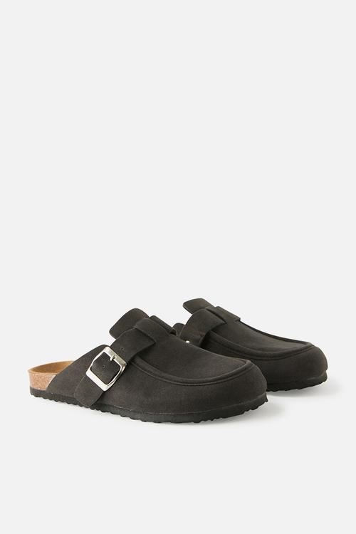 Rex loafer mule - black nubuck