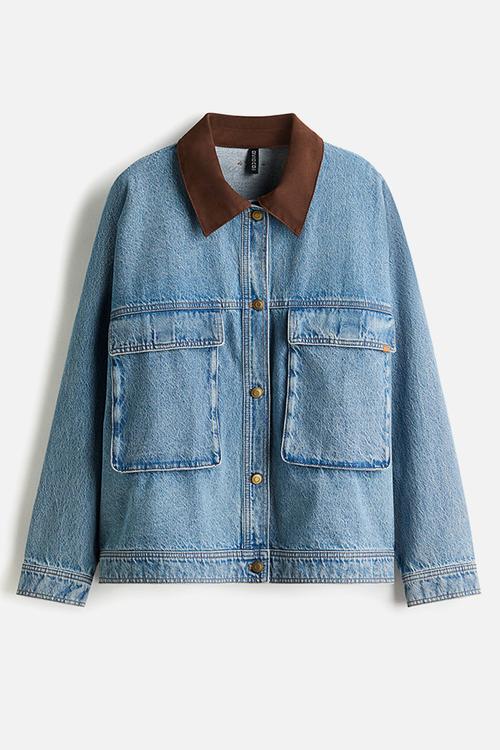 Oversized denim jacket - denim blue