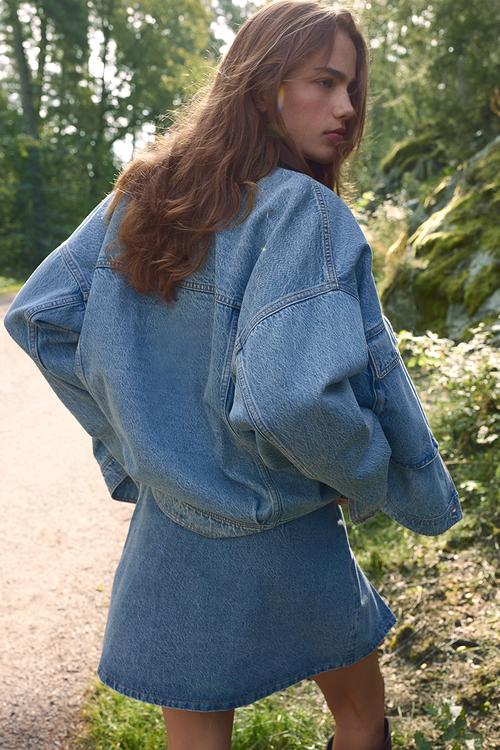 Oversized denim jacket - denim blue