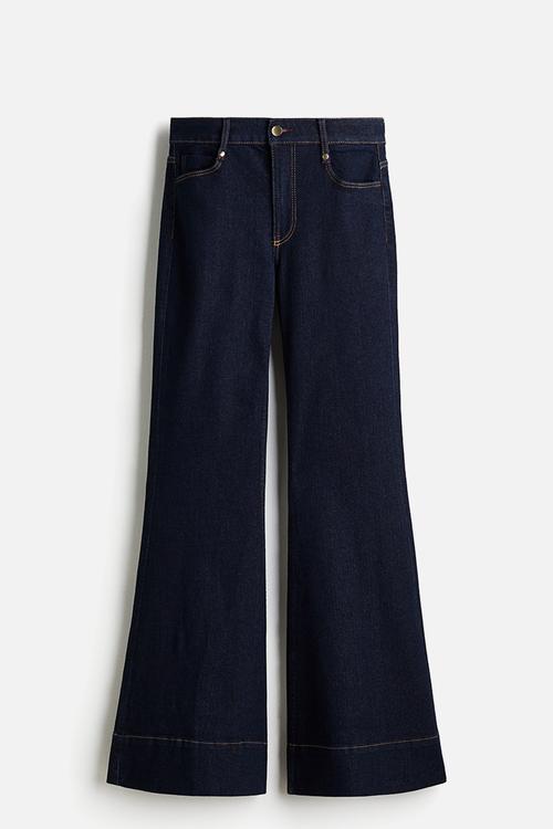 Flared high jeans - dark denim blue