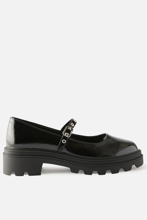 Jordyn Chunky Loafer - black patent.
