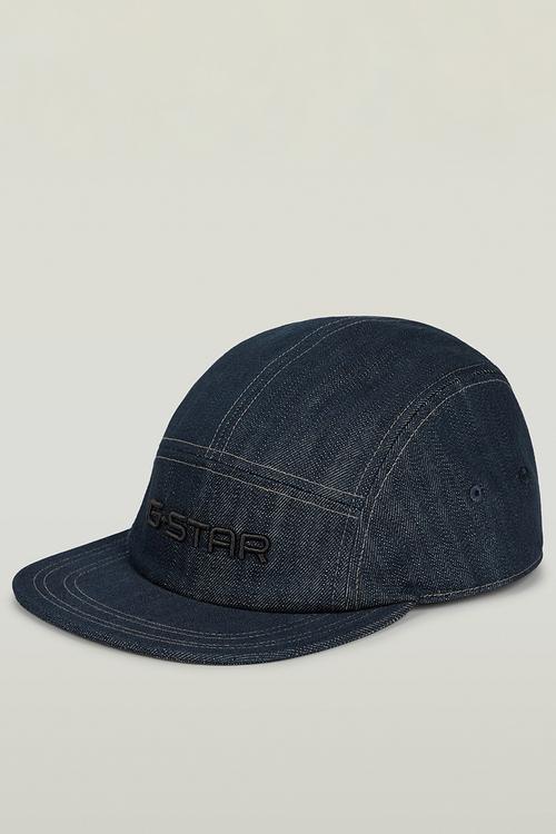 Flat Brim 5 Panel Cap - Raw Denim