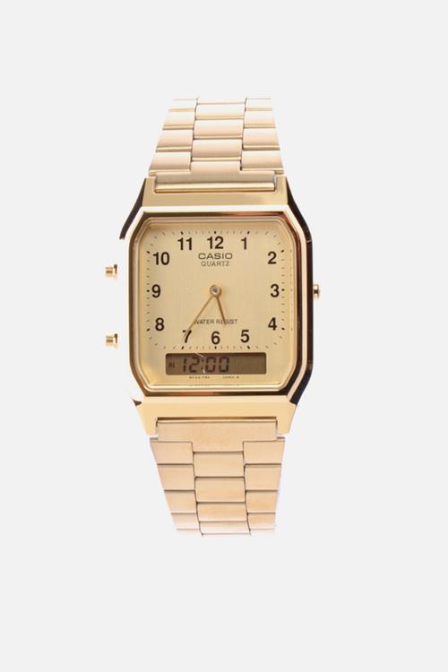 Ana Digi Dual Time Watch-gold
