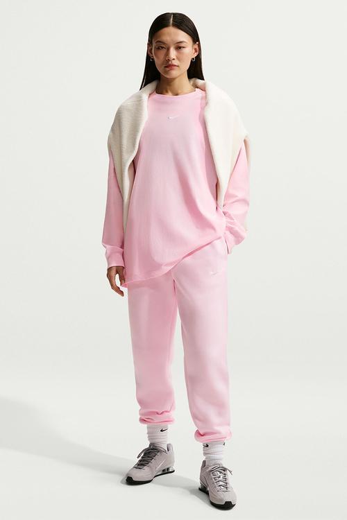 W Nsw Phnx Flc Mr Pant Std - Pink Foam/Sail