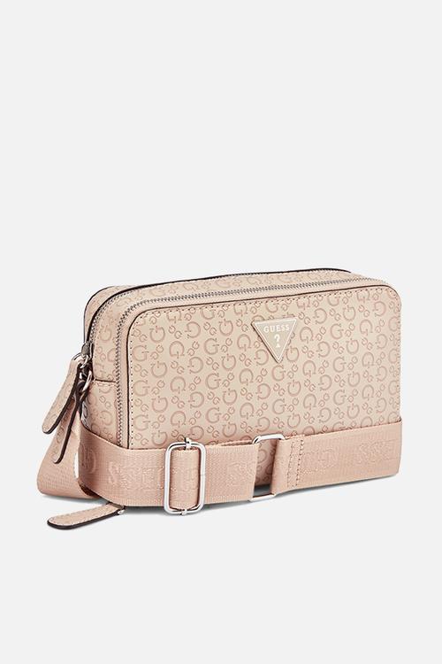 Viviette Mini Zip Crossbody Bag-Latte