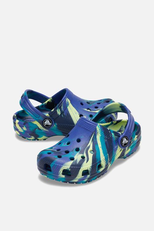 Classic marbled clog k - navy/turbo teal