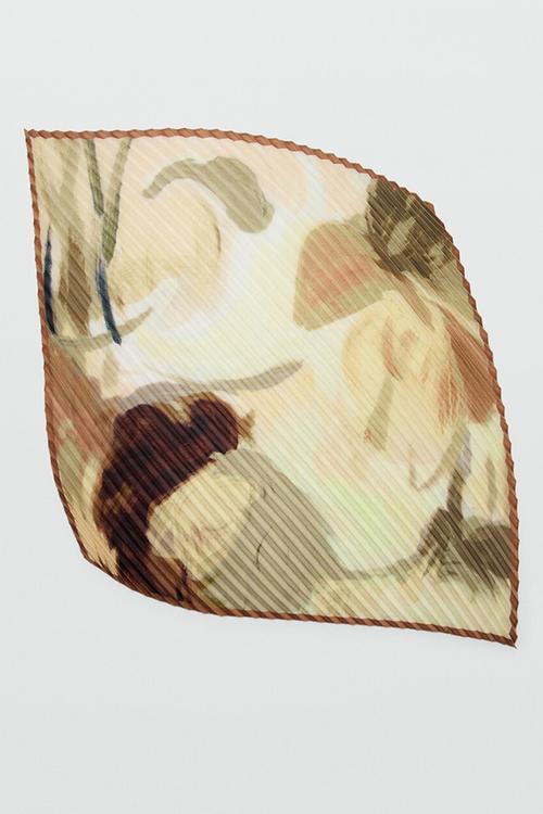 Plisse neckerchief - light yellow