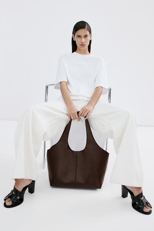 Candance tote bag-dark brown