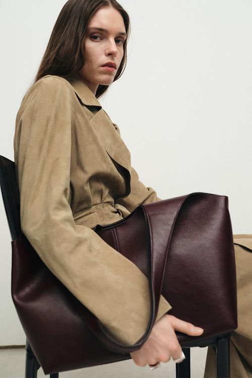 Candance tote bag - dark red