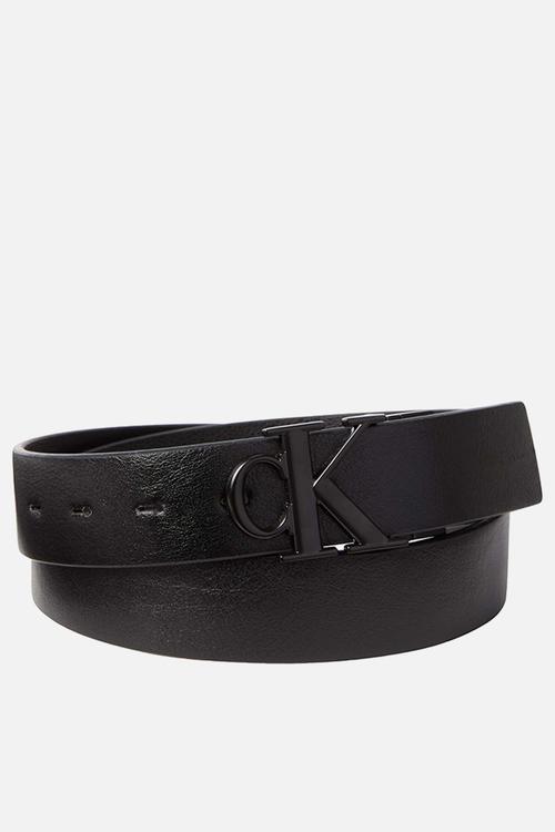 Ck Buckle Tumbled 35Mm Adj/Rev - Black/Black/Matte Black