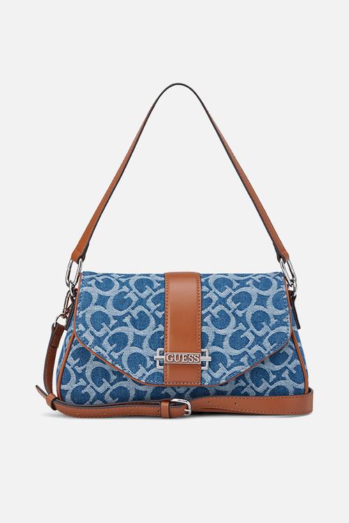 Erika Flap Crossbody Bag - Denim