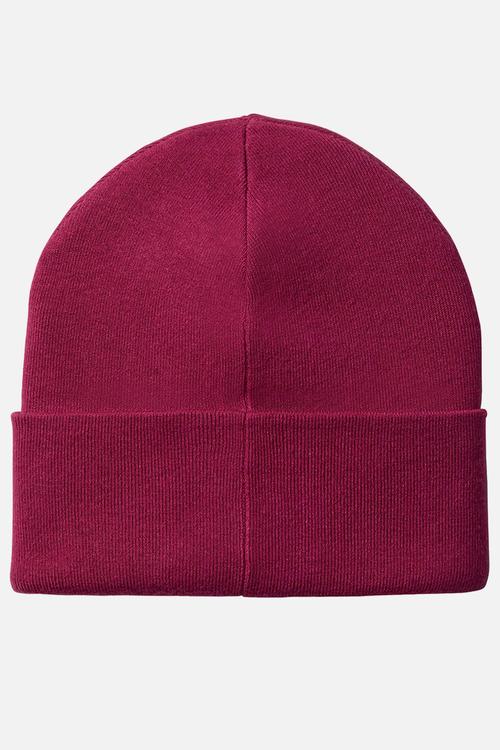 Emblem Patch Fine Rib Beanie - Alluring Pink