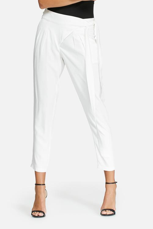 Wrap front trousers