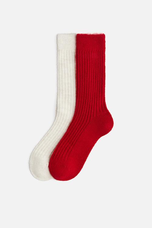 2-Pack wool-blend socks - red