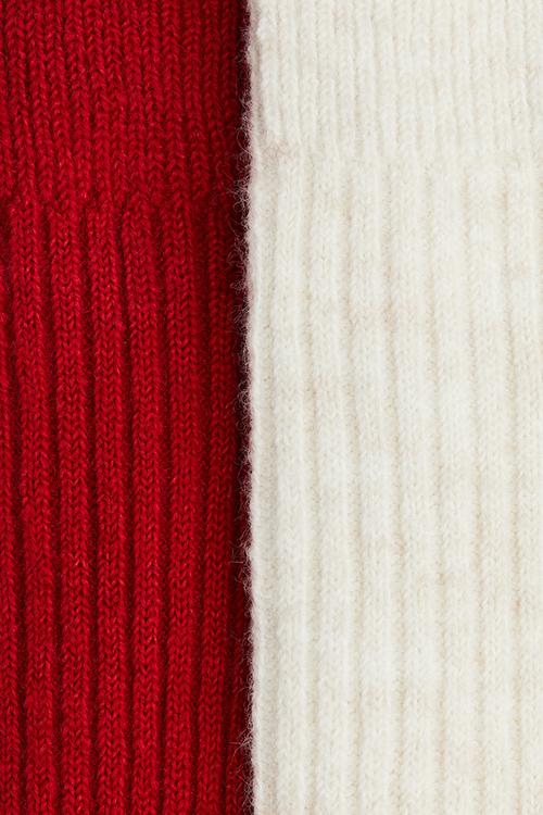 2-Pack wool-blend socks - red