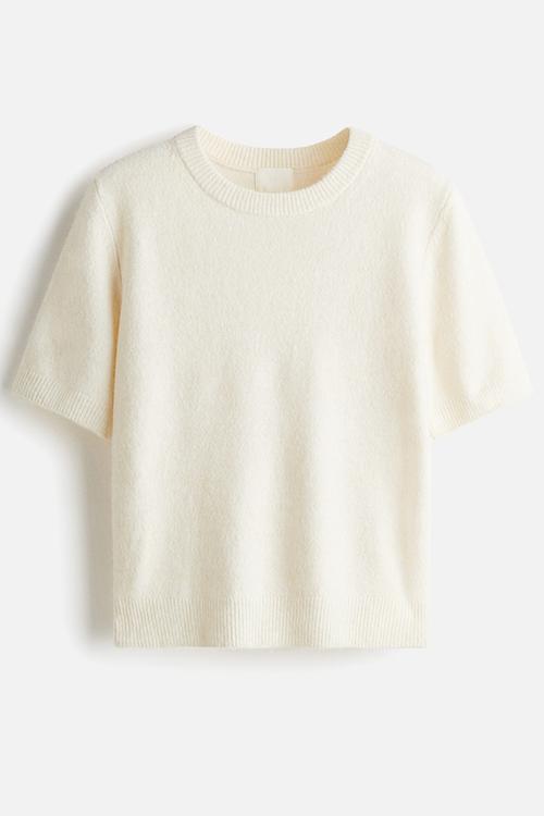 Fine-knit jumper - cream