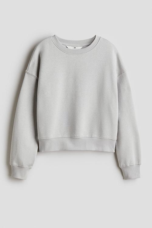 Crew-neck sweatshirt - light grey