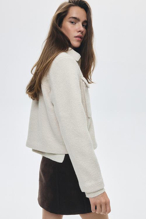 Boucle jacket - light beige