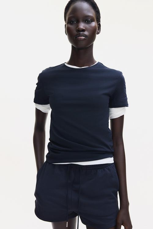 Fitted t-shirt - navy blue