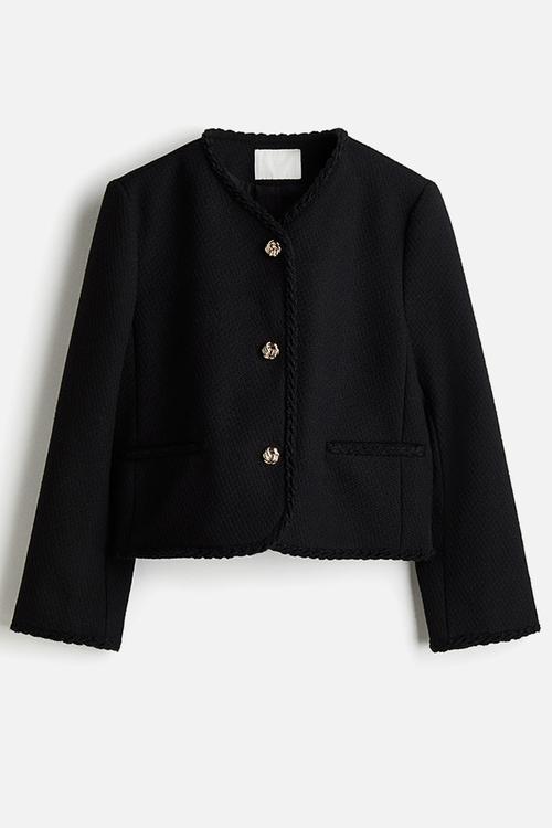 Boucle jacket - black