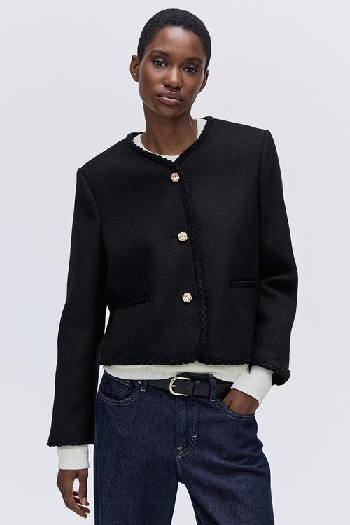Boucle jacket - black