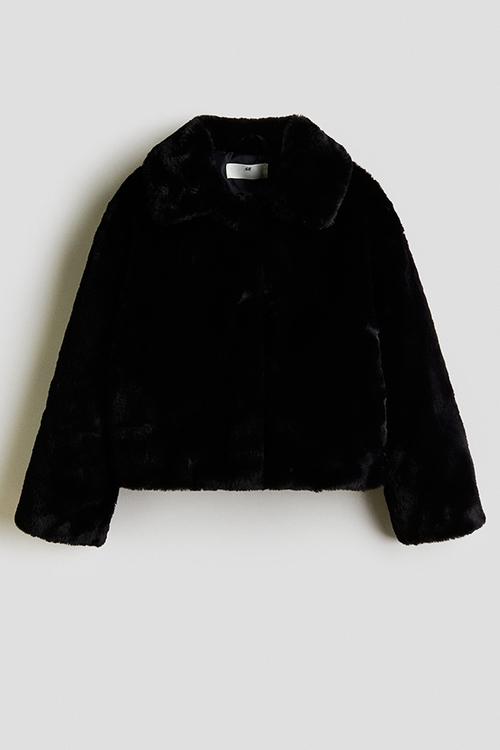 Fluffy jacket - black