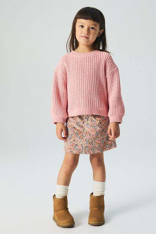 Chenille-knit jumper - pink
