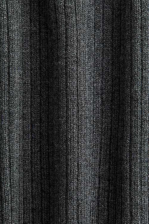 Flared rib-knit trousers - dark grey marl