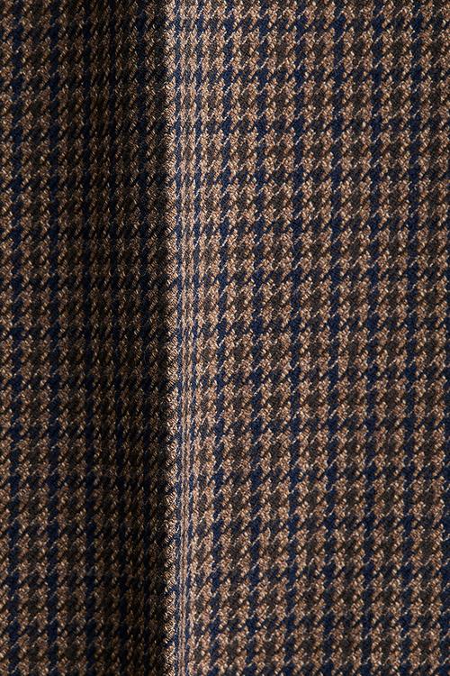 Bootcut trousers - dark beige/dogtooth pattern