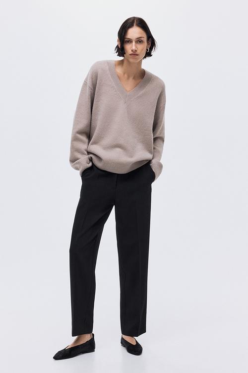 Tapered trousers - black