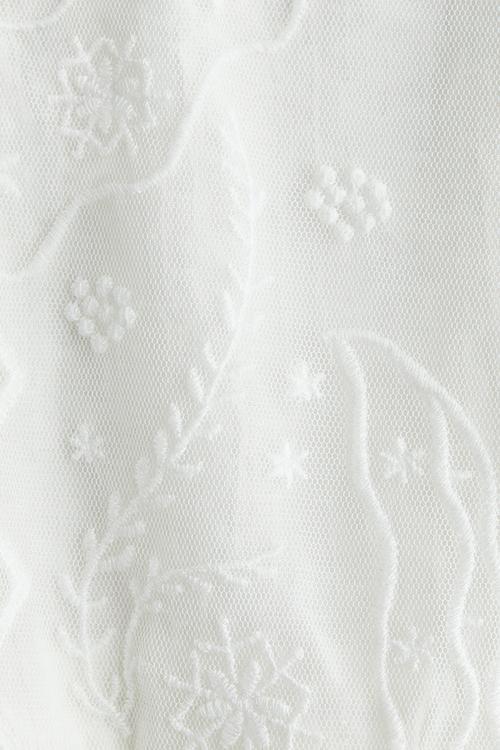 Lace-inset blouse - white