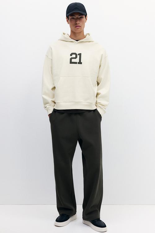 Oversized fit boxy hoodie - light beige/21