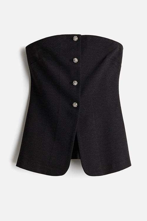 Ponte di roma bandeau waistcoat - black