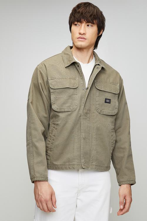 Umber Pigment Canvas Jacket - Aluminum