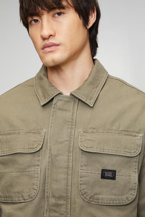 Umber Pigment Canvas Jacket - Aluminum