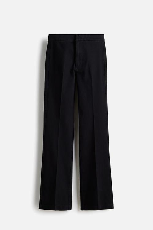 Flared high jeans - black