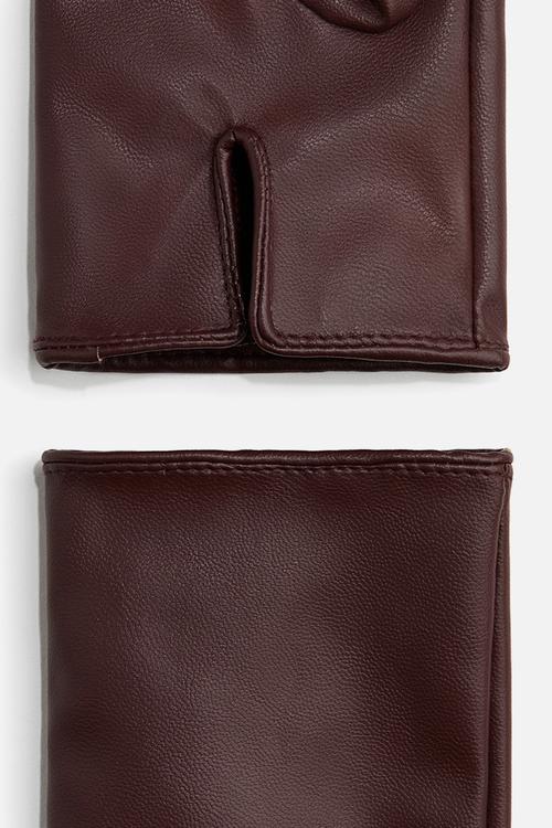 Coated gloves - burgundy