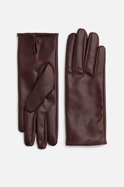 Coated gloves - burgundy