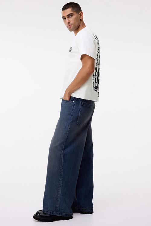 Regular fit printed cotton t-shirt - white/lower east side