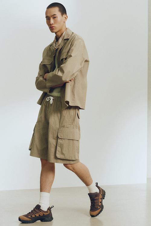 Loose fit cargo shorts - khaki green