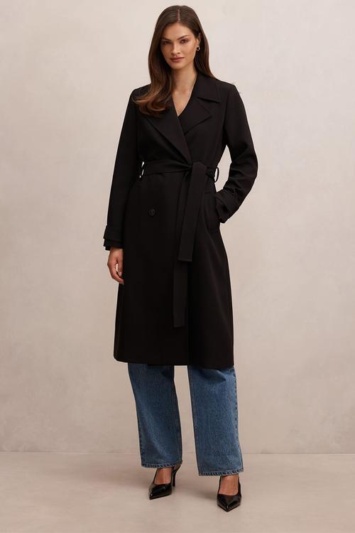 Lilah Trench Coat In Black