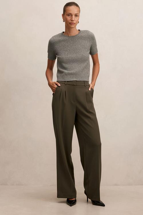 Eva wide leg pants in olive night