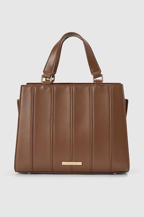 Mila Medium Panel Tote Bag In Mocha