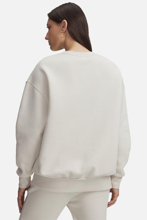 UA Icon Fleece OS Crew - Summit White/White