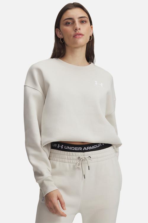 UA Icon Fleece OS Crew - Summit White/White