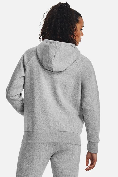 UA Rival Fleece Big Logo HD - Mod Gray Light Heather/White