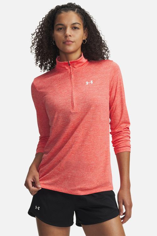 Tech 1/2 Zip- Twist - Venom Red/White
